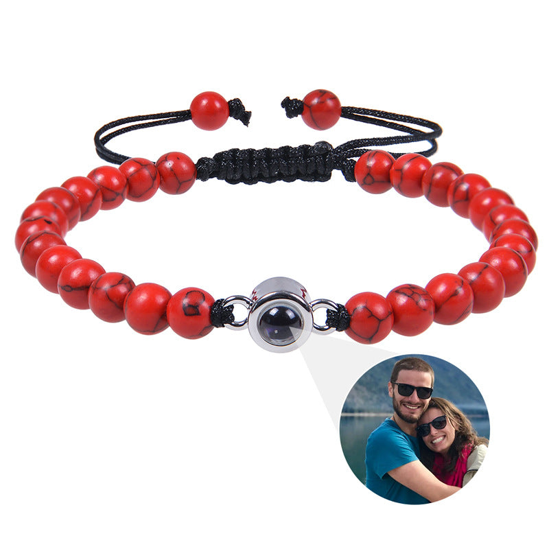 Multiple gemstone choices, photo projection bracelets
