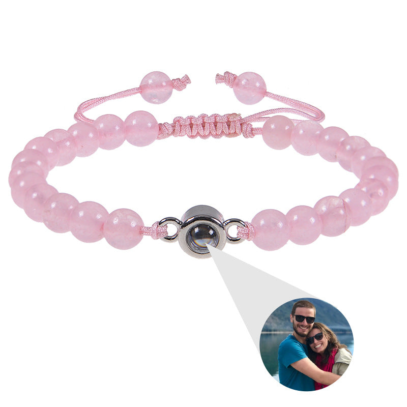 Multiple gemstone choices, photo projection bracelets