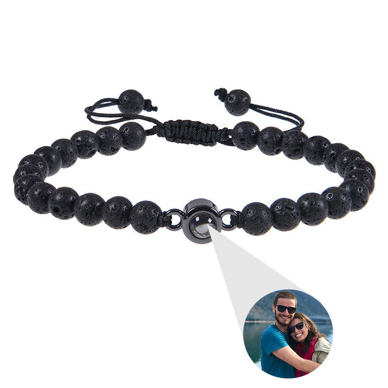 Multiple gemstone choices, photo projection bracelets