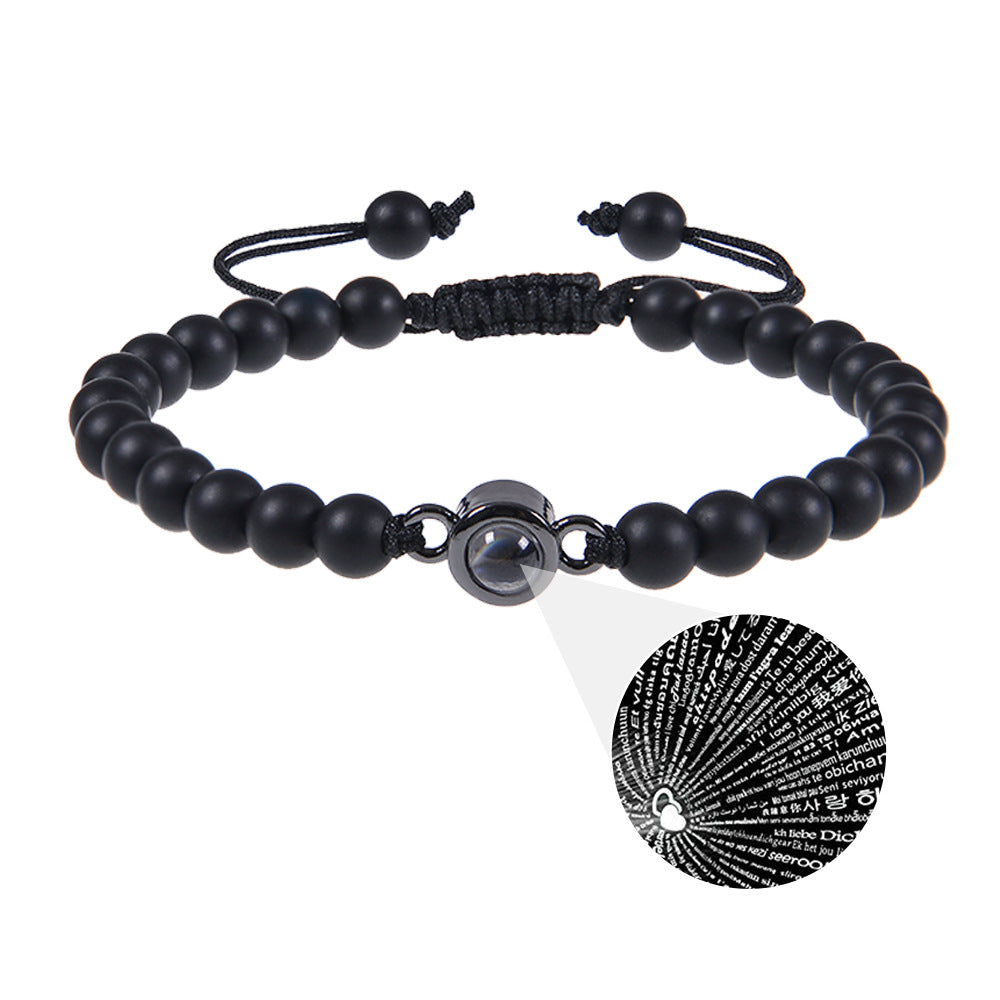 Multiple gemstone choices, photo projection bracelets
