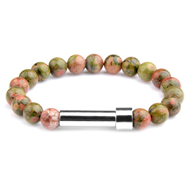Multiple stone choices with stainless steel round tube