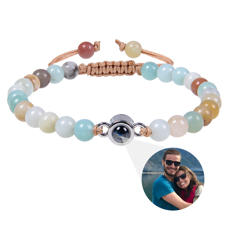 Multiple gemstone choices, photo projection bracelets