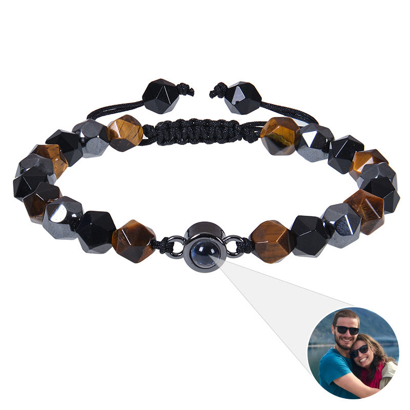 Multiple gemstone choices, photo projection bracelets
