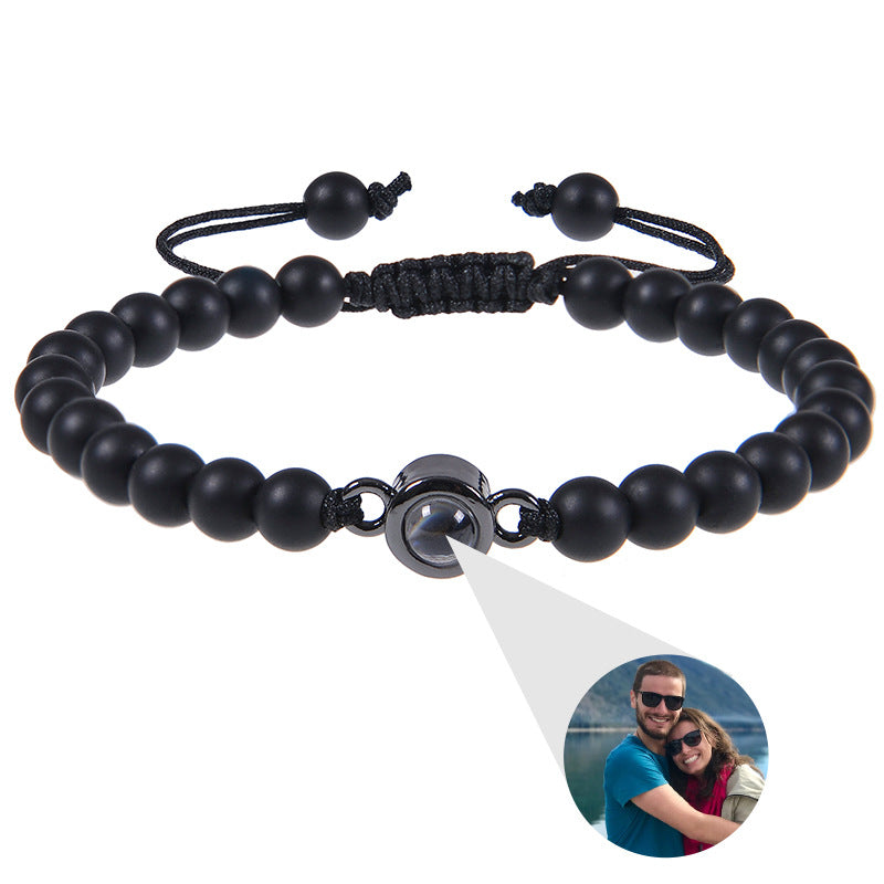Multiple gemstone choices, photo projection bracelets