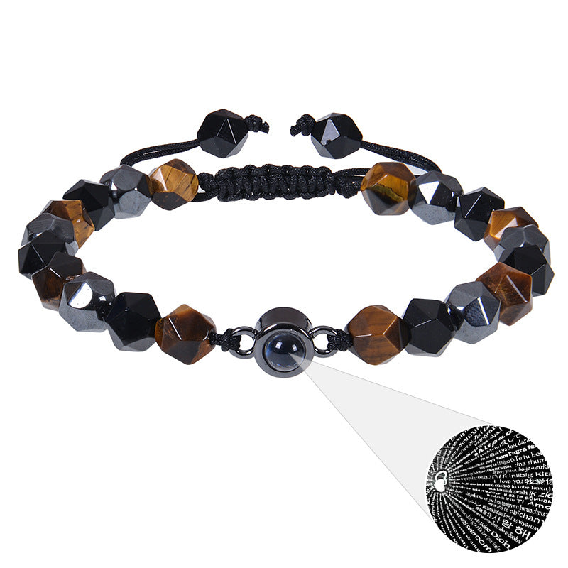 Multiple gemstone choices, photo projection bracelets