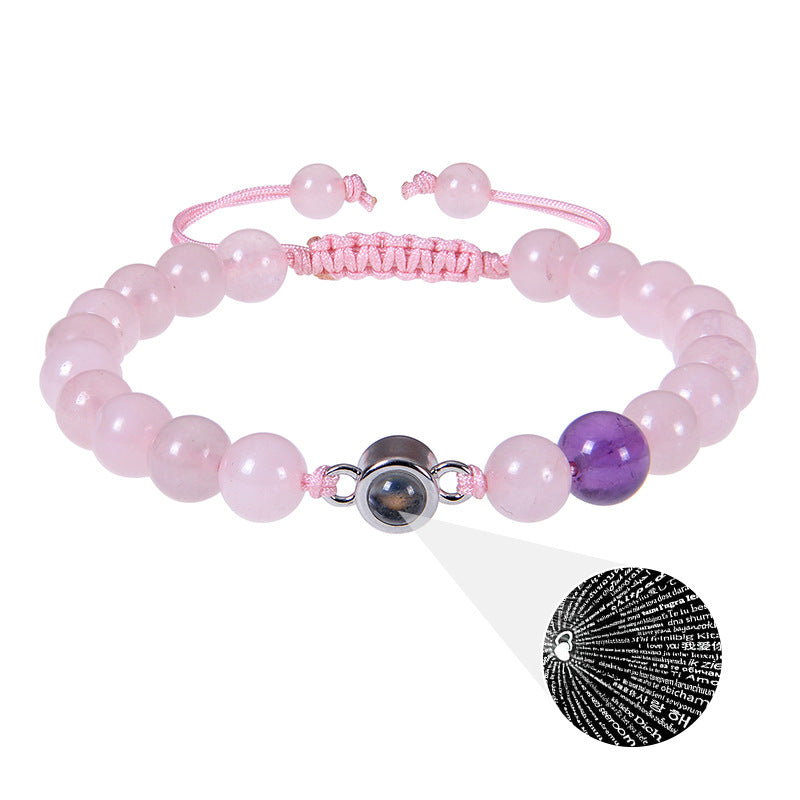 Multiple gemstone choices, photo projection bracelets