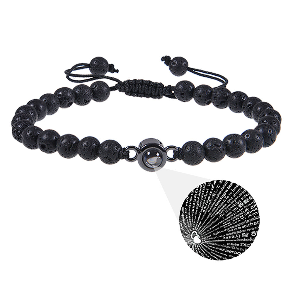 Multiple gemstone choices, photo projection bracelets