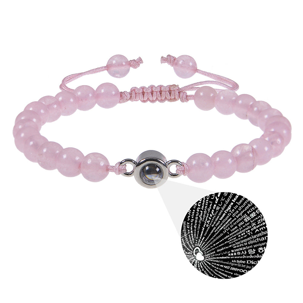 Multiple gemstone choices, photo projection bracelets