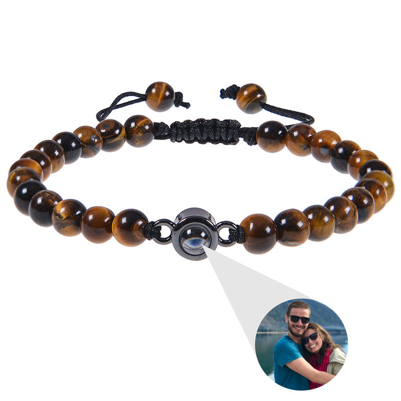 Multiple gemstone choices, photo projection bracelets