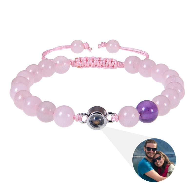 Multiple gemstone choices, photo projection bracelets