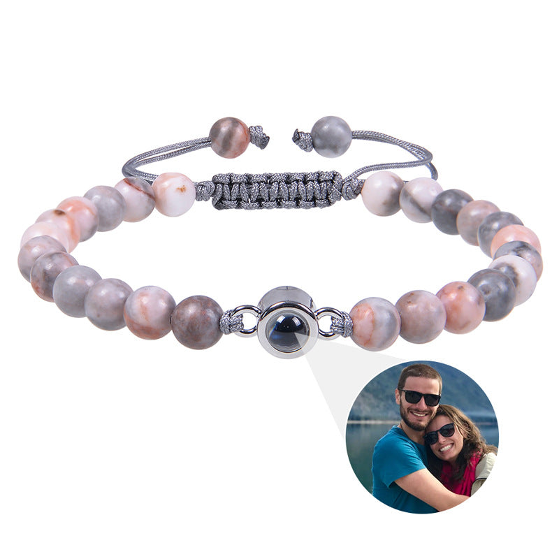 Multiple gemstone choices, photo projection bracelets