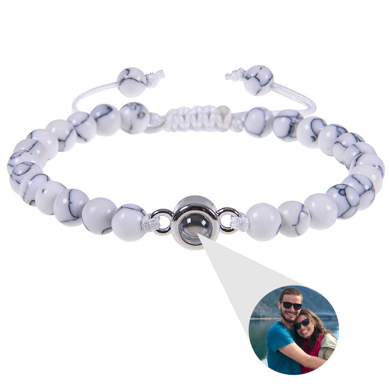 Multiple gemstone choices, photo projection bracelets