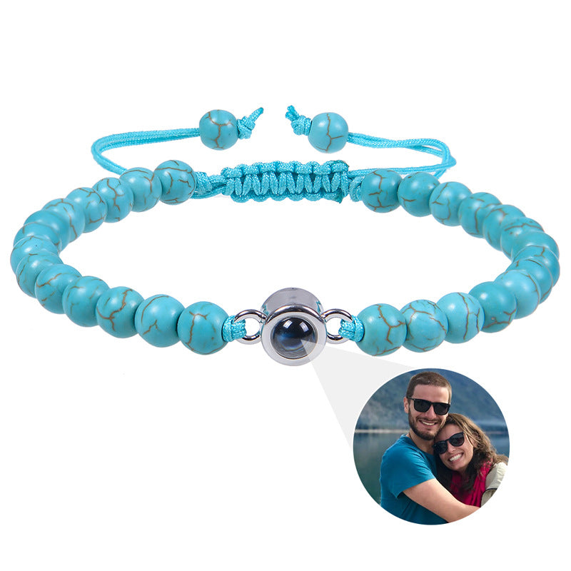 Multiple gemstone choices, photo projection bracelets