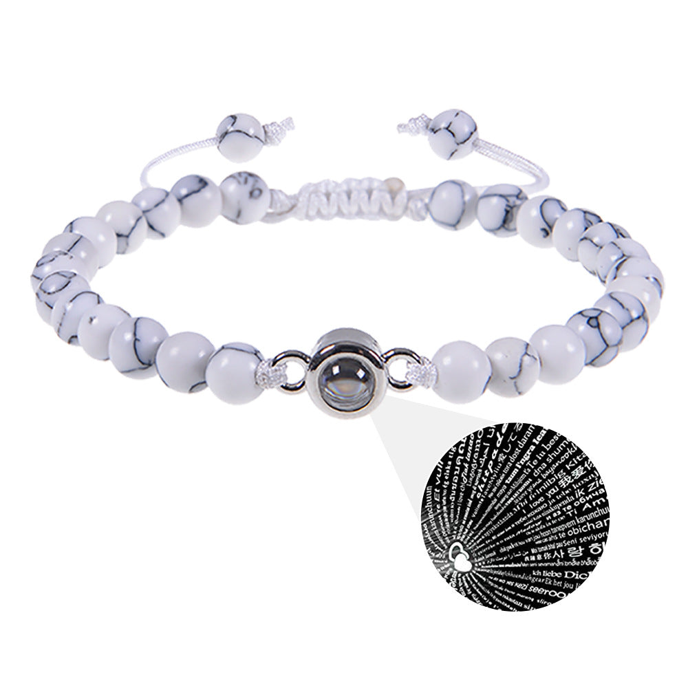 Multiple gemstone choices, photo projection bracelets