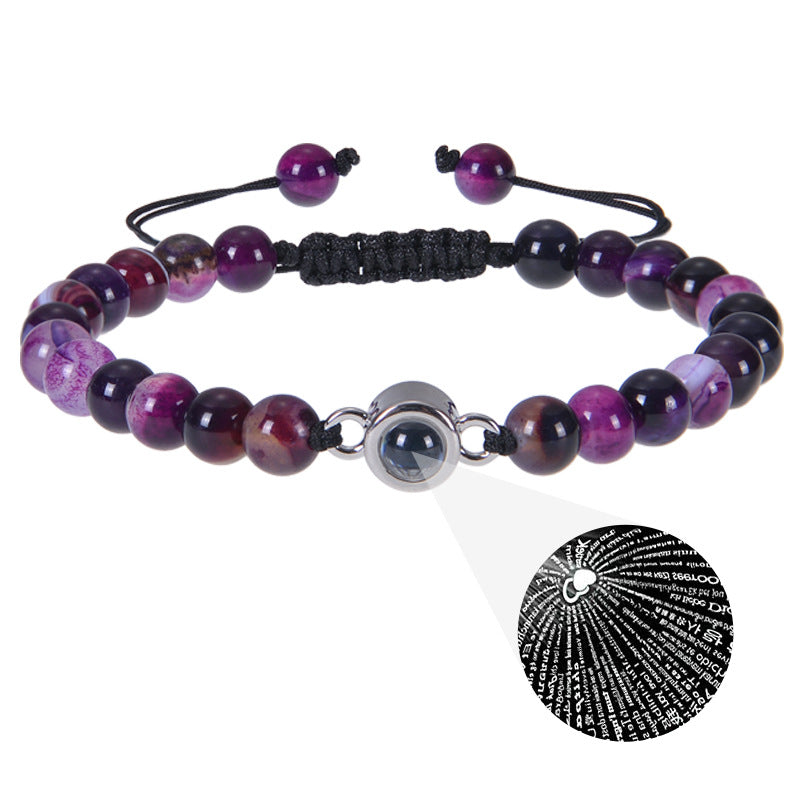 Multiple gemstone choices, photo projection bracelets