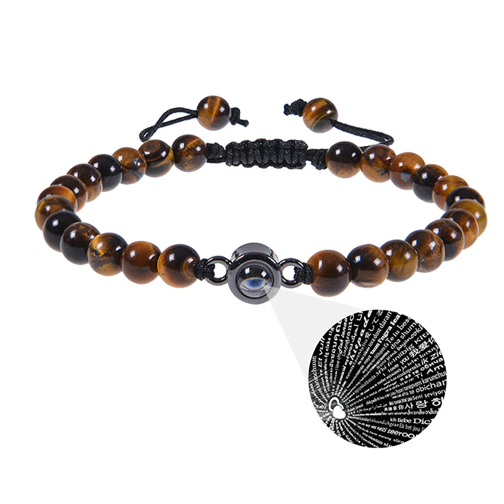 Multiple gemstone choices, photo projection bracelets