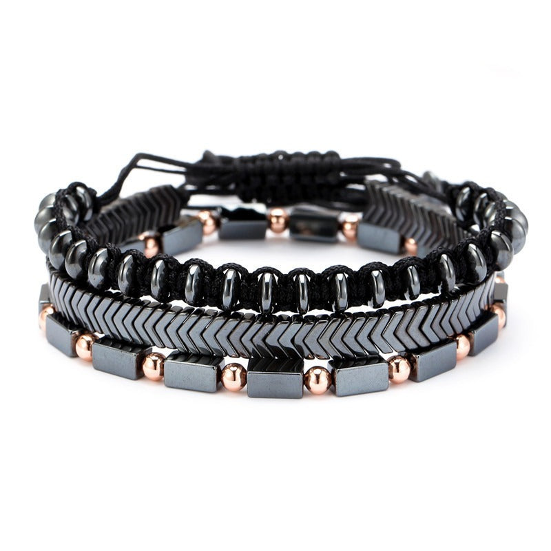 6mm Black Magnet Beaded Bracelets