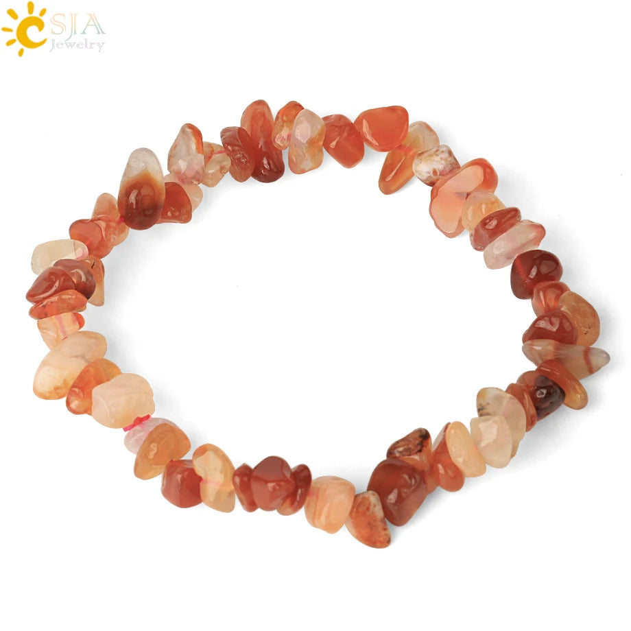 Irregular Chips Natural Stone Bracelet Asymmetry Beads Crystal Quartz
